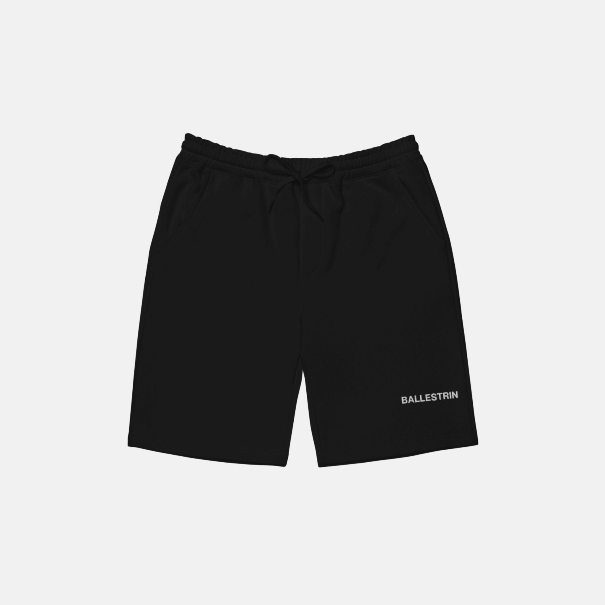 Black Ballestrin Essential Fleece Shorts - BALLESTRIN